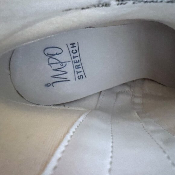 IMPO Nixxie White Stretch Ankle Short Cropped Bootie Boots Shoes Heels Size 7 - Picture 8 of 10